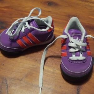 Adidas Orion Purple & Red shoes size 2
